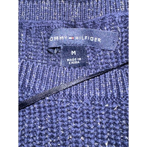 Tommy Hilfiger Women's Sweater Blue and Gold Medium - Picture 3 of 3
